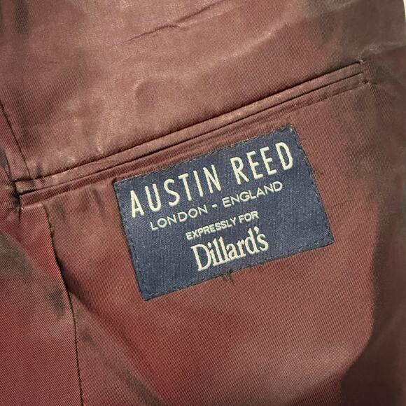 Austin Reed Men's Dark Gray Striped 2 Piece Suit Set Size 40R Pants Waist 34 - Picture 6 of 14